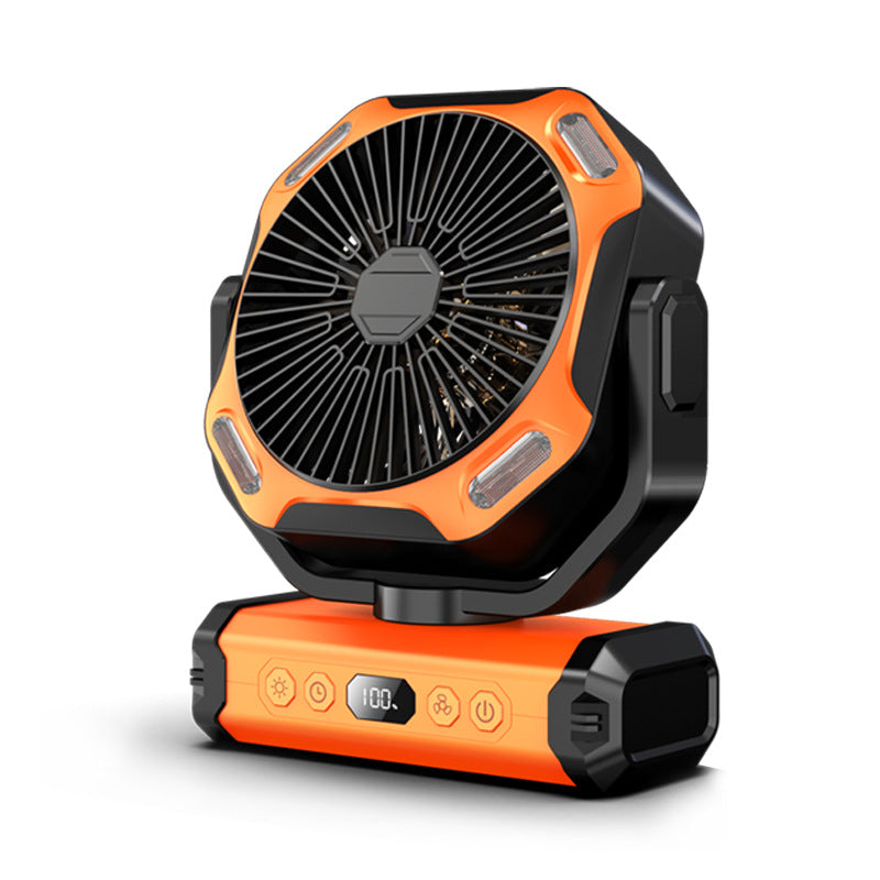 Damen tragbarer Akku Tischventilator mit LED-Streifen und Smart-Control Brehn