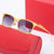 Damen modische oversized Sonnenbrille mit glamourosem Design und goldenen Akzenten Brehn