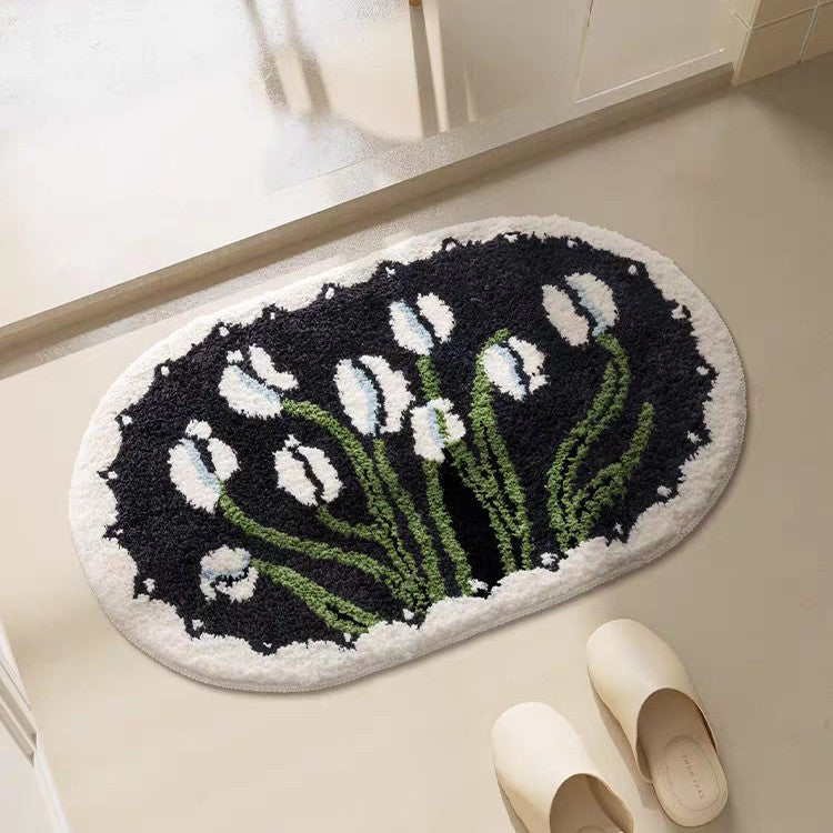 Blumenmuster Badezimmermatte Brehn
