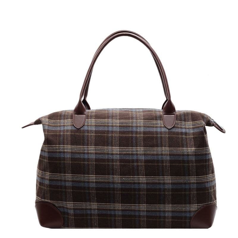 Kariert Strukturierter Wochenend-Duffle-Bag Brehn