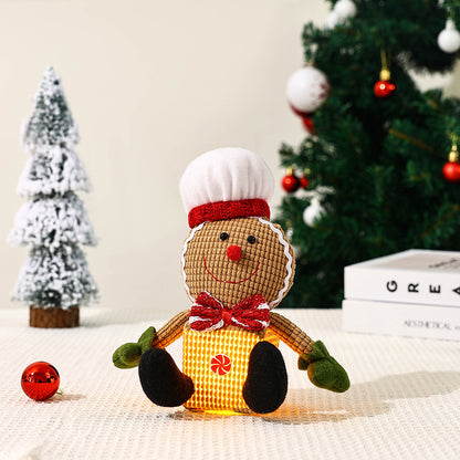 Niedlicher Weihnachtsgnom mit LED-Leuchte Brehn