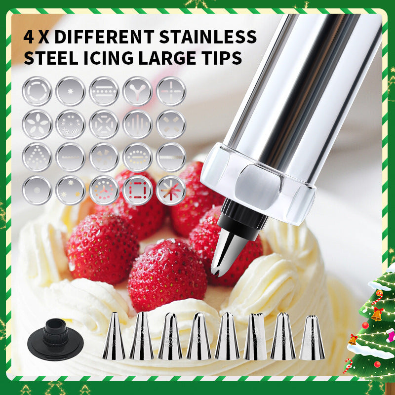 Stainless Steel Cookie Press and Dough Extruder Kit