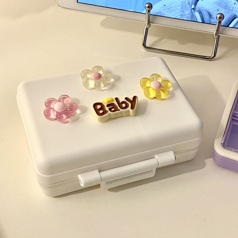 Praktische Aufbewahrungsbox mit Bunten Blumenapplikationen Brehn
