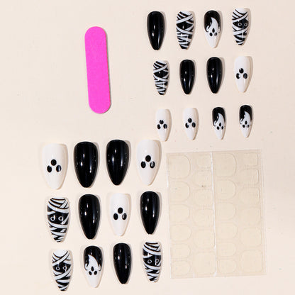 Halloween-Themen Gespenst und Mumie Nagelkunst Brehn