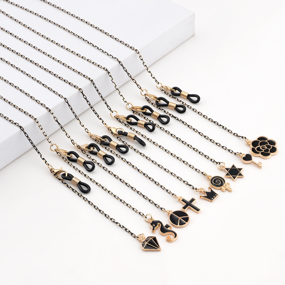 Elegante geometrische Brillenchnur Brehn