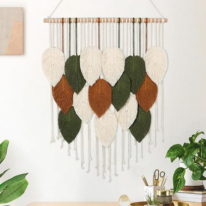 Macrame-Blatt-Wandbehang-Teppich Brehn
