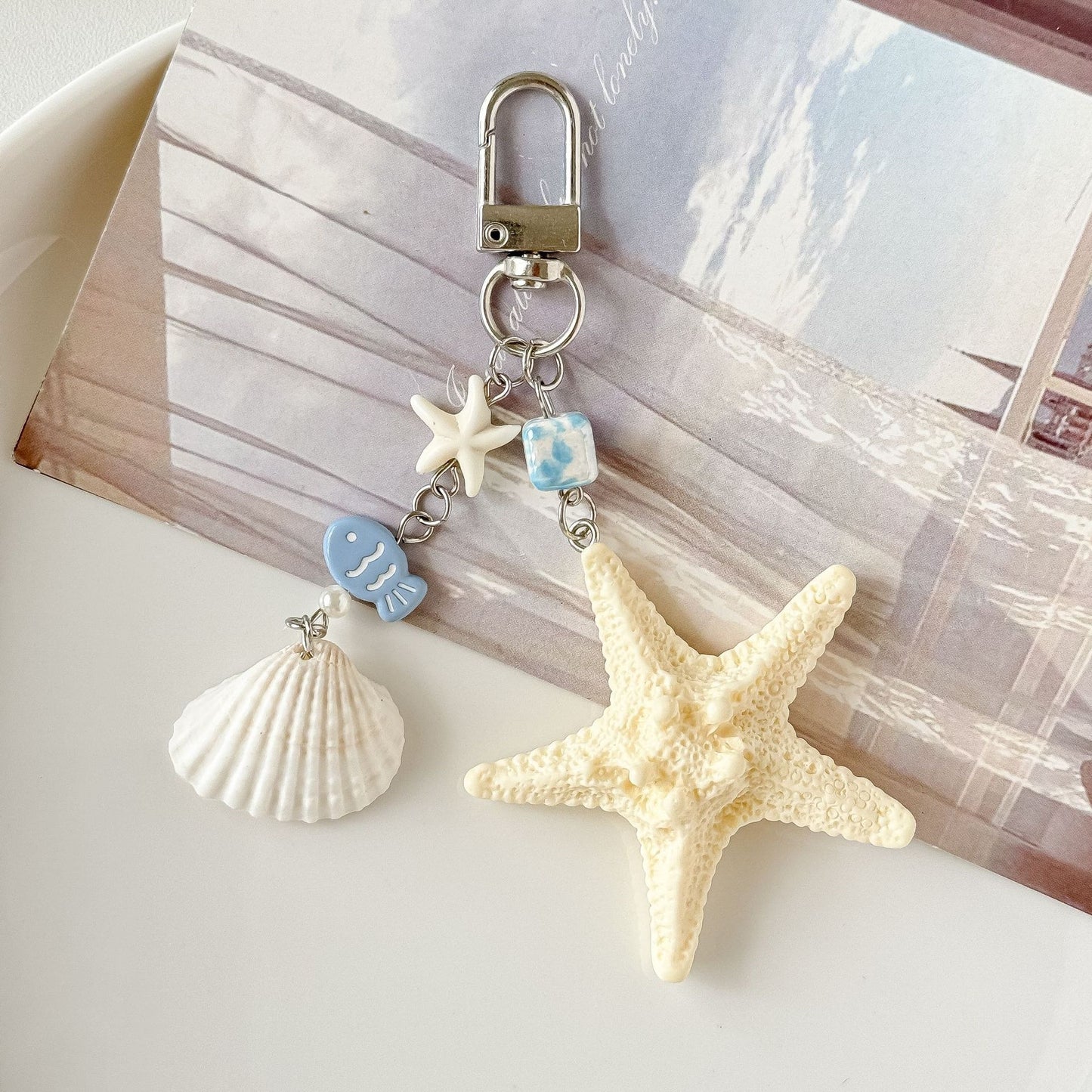 Schlüsselanhänger mit Maritimen Muschelmotiven Brehn