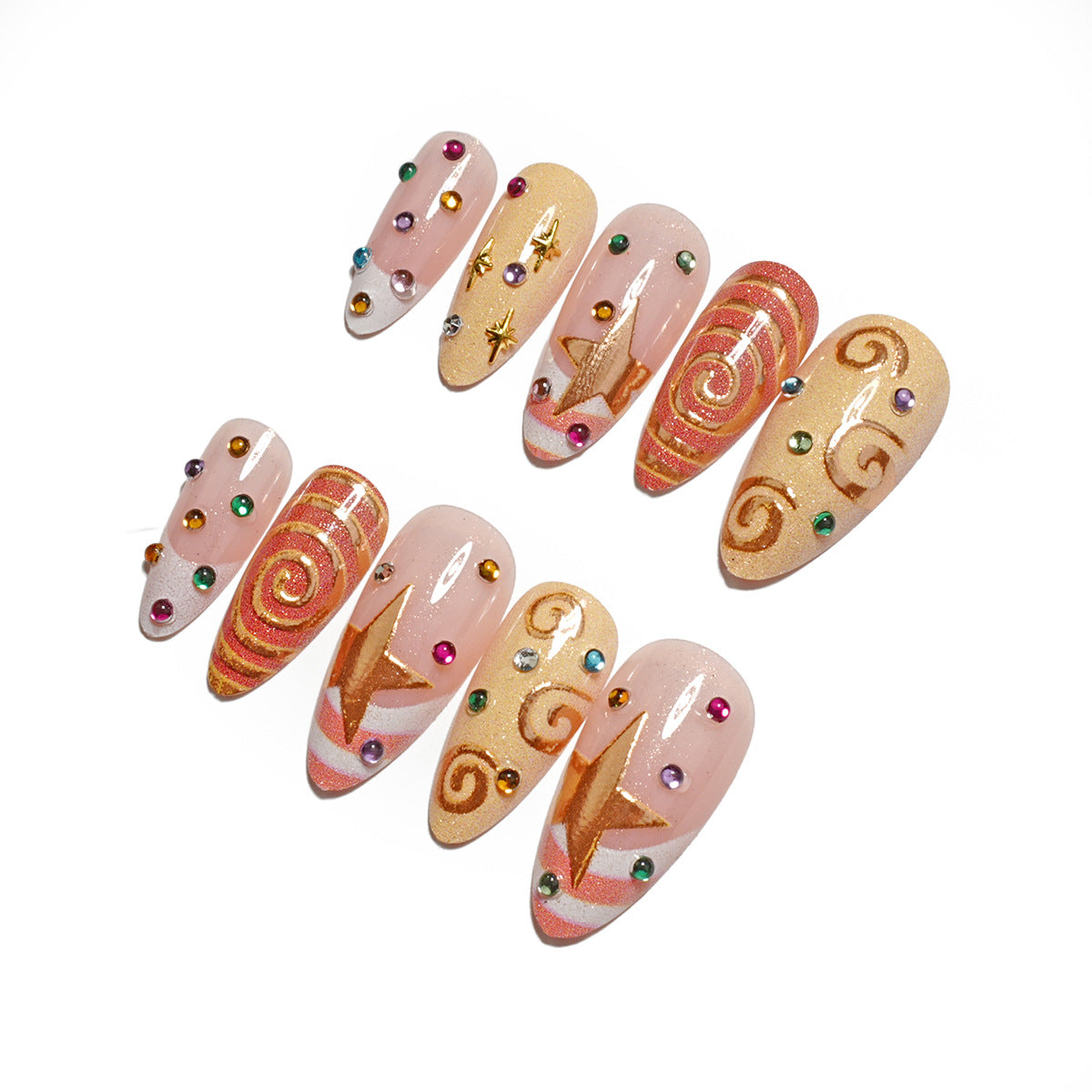Elegantes Holiday Press-On Nail Set