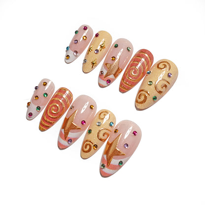 Elegantes Holiday Press-On Nail Set