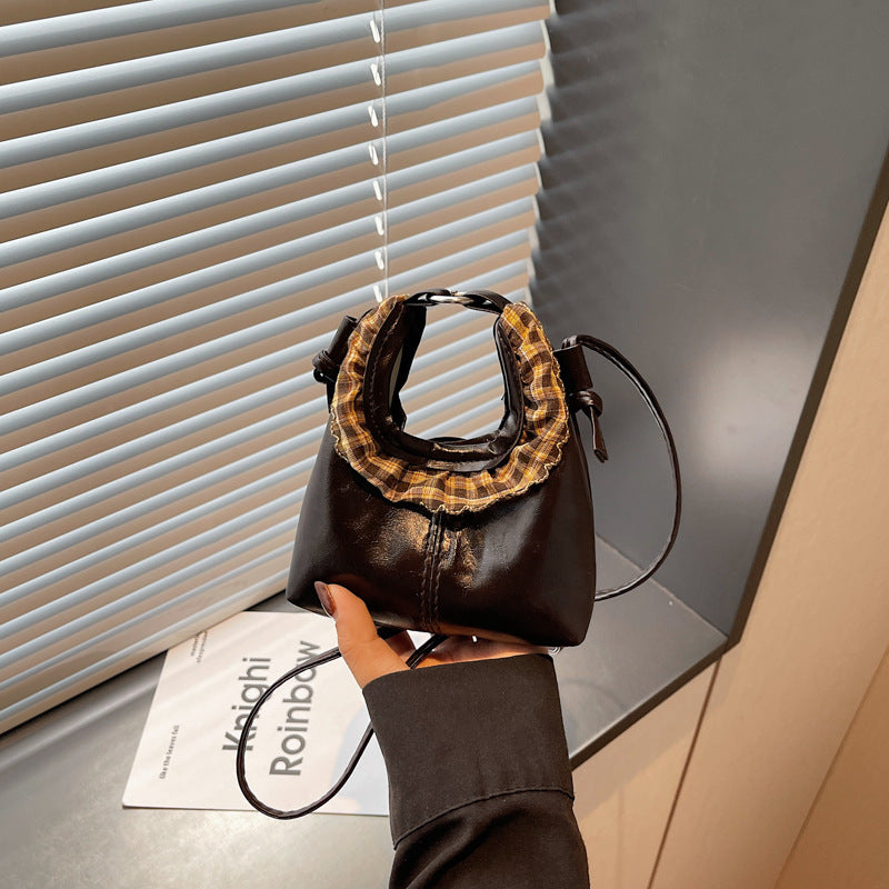 WoStylish Handgefertigte Leder Eimer Tasche Brehn