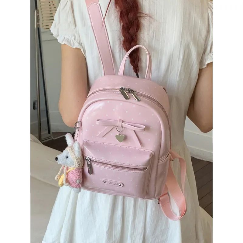 Polka-Dot Dekorativer Mini-Rucksack Brehn