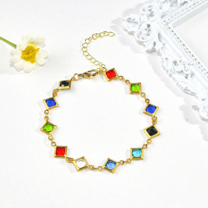 Farbenfrohes Edelstein-Statement-Armband Brehn