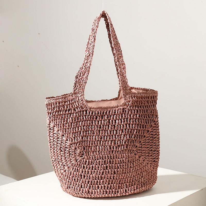 Handgefertigte Basttasche mit Komfortablem Innensack Brehn