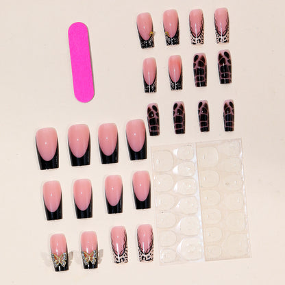 Luxuriöse 3D-Gradient-Nagelkunstverlängerungen Brehn