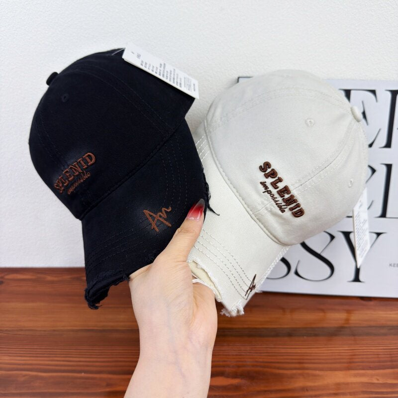 Damen Distressed Graphic Baseball Cap Brehn