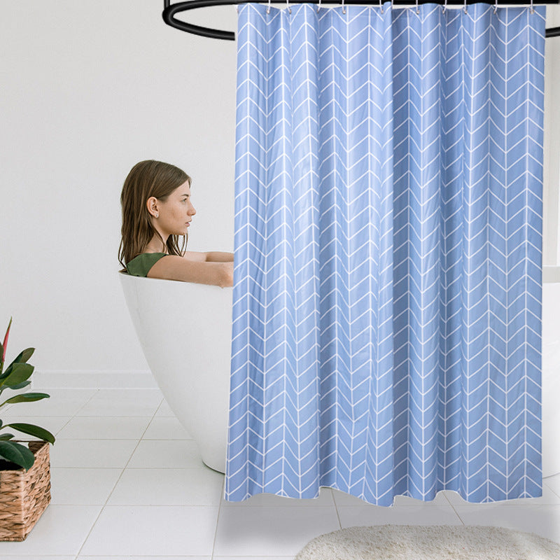 Moderne Chevron-Muster Duschvorhang Brehn