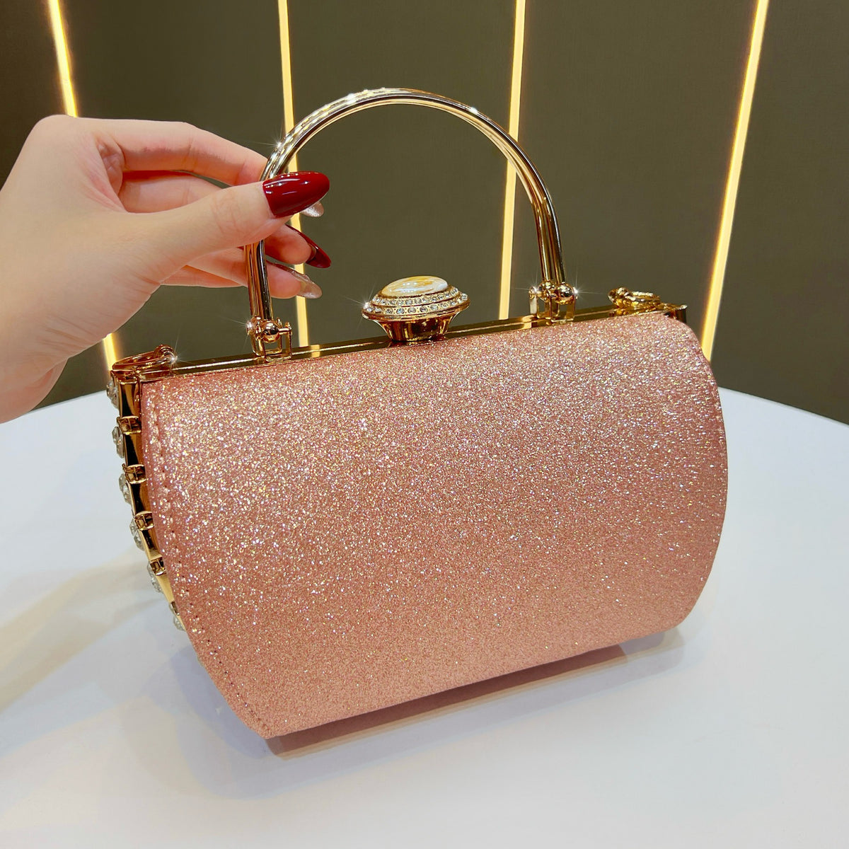 Glitzernde Abendhandtasche