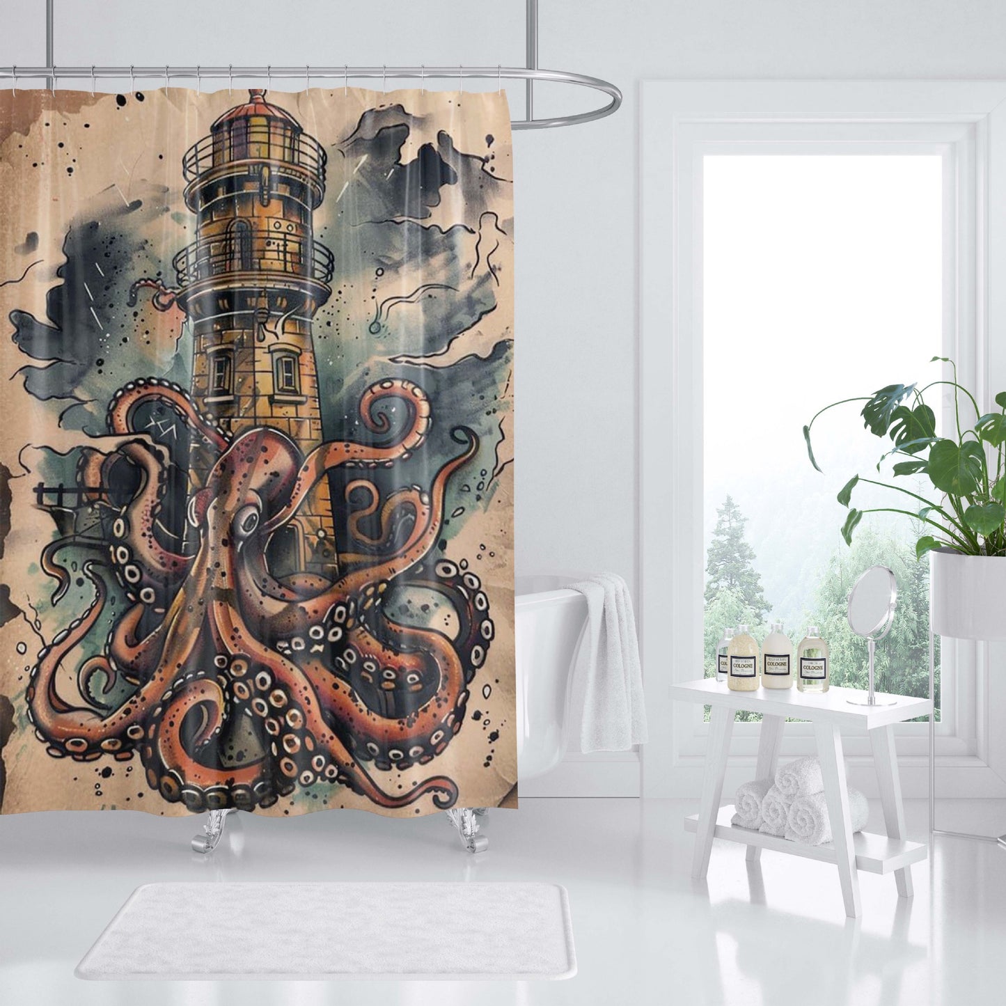 Ozean-Themen Kunst Duschvorhang Brehn