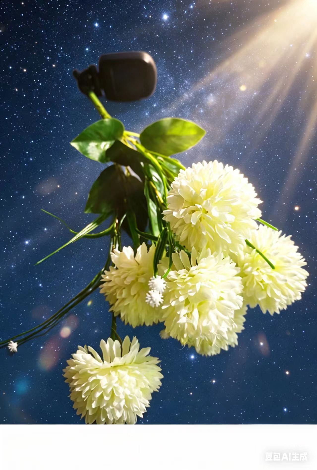 Solarbetriebene realistische Kamellien Blumen Gartenstecklichter mit verstellbaren LED-Köpfen und Edelstahlspike Brehn