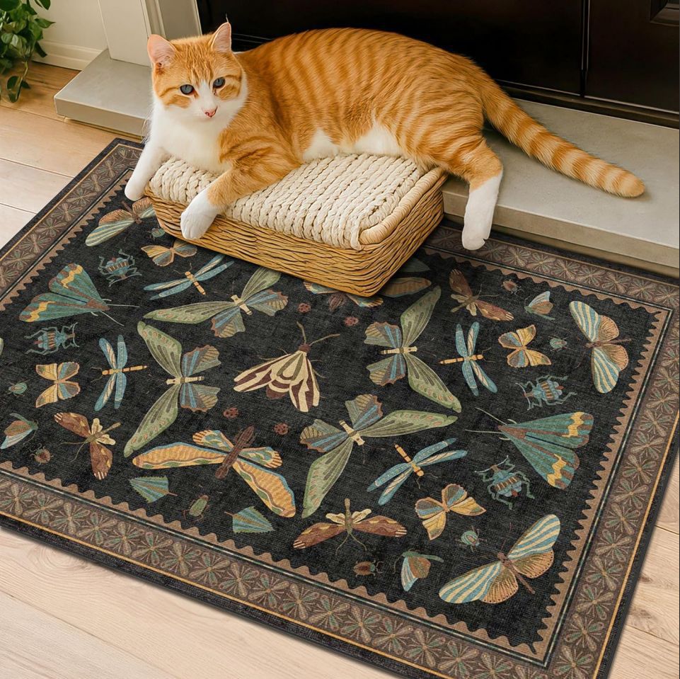 Künstlerisches Schmetterlingsdesign Teppich