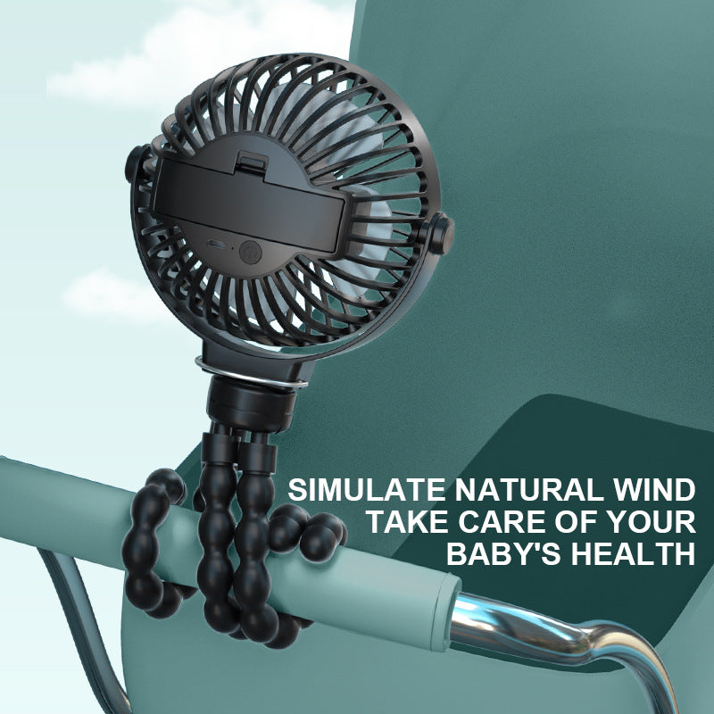 Unisex nan kompakter flexibler Hand- und Tischventilator mit biegsamem Stativ Brehn