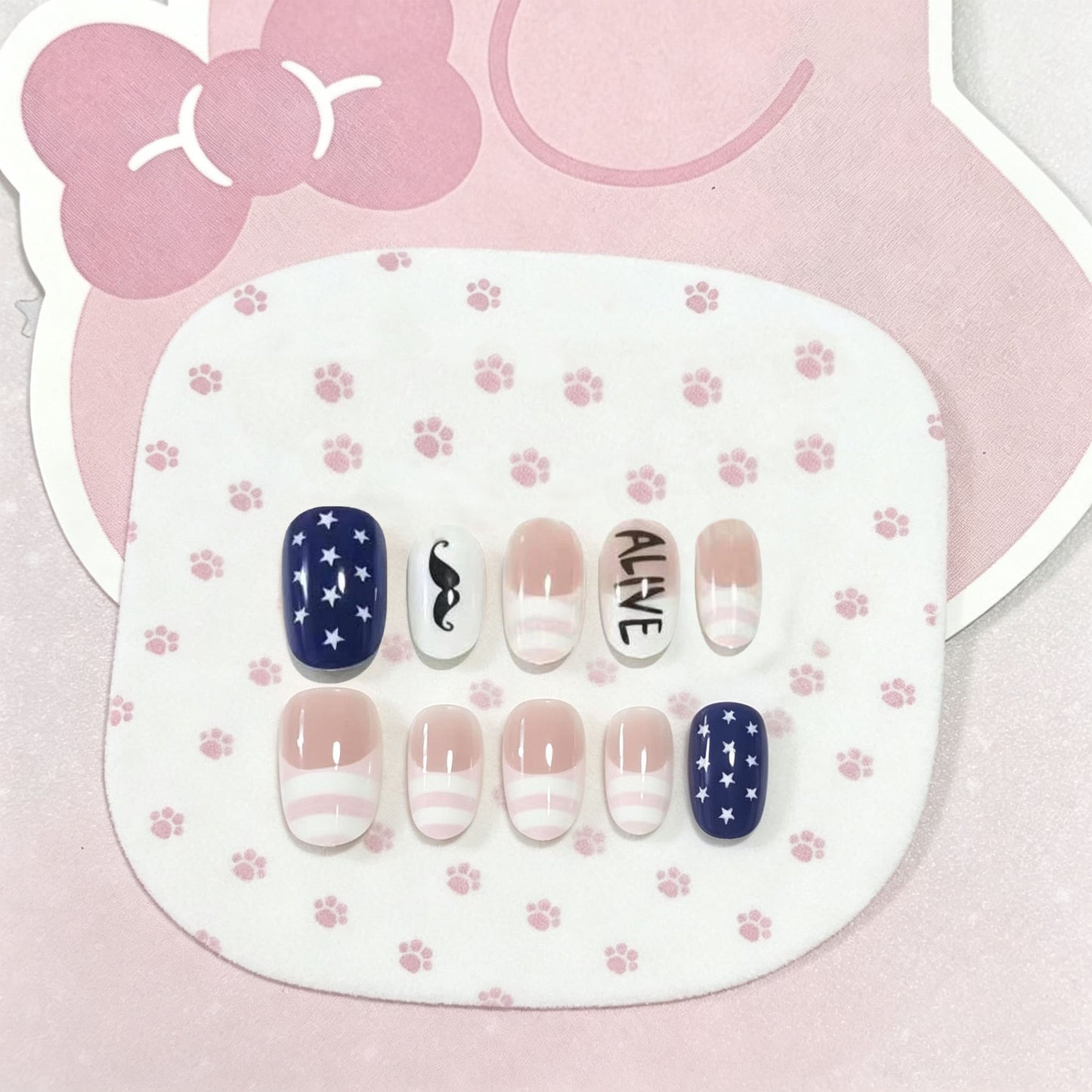 Themenbezogene grafische Nageldesigns Brehn