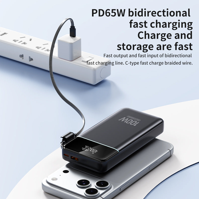 Leistungsstarke Powerbank mit Intelligenter Usb-C Schnellladung und Digitaler Ladestandanzeige Brehn