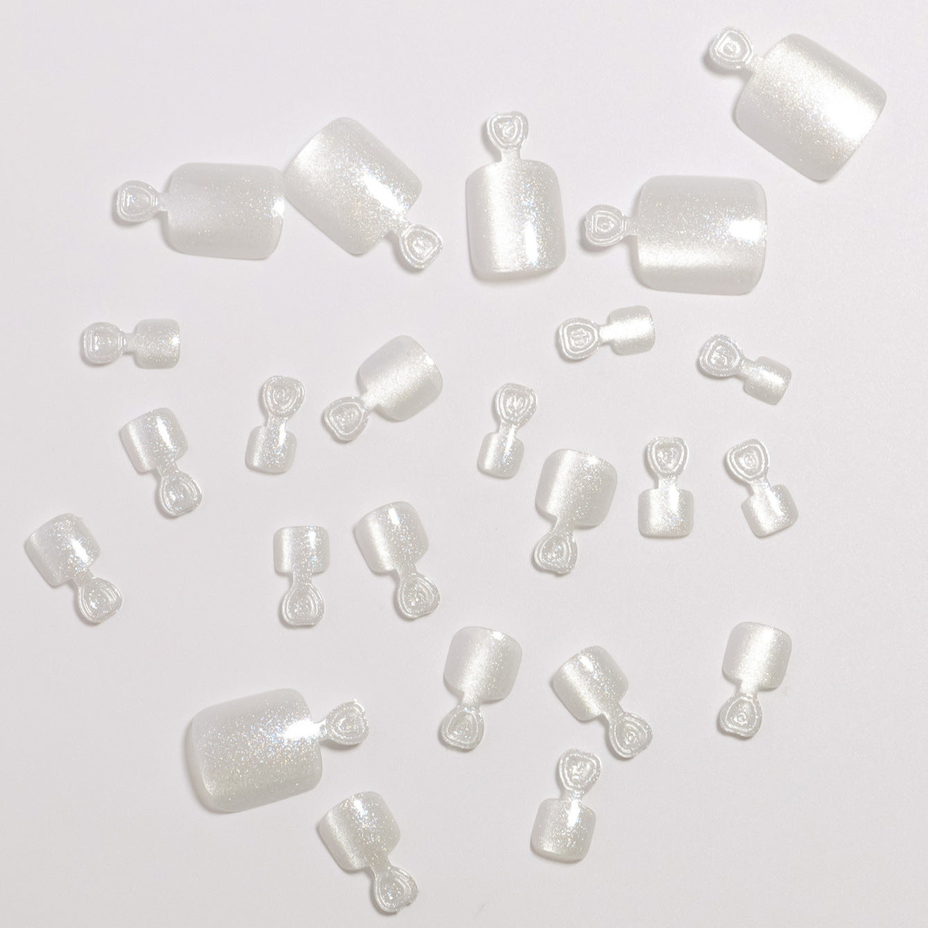 Premium Glitzerndes Pediküre Press-On Nagelset Brehn