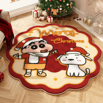 Cartoon Weihnachtsbaum-Themen Teppich