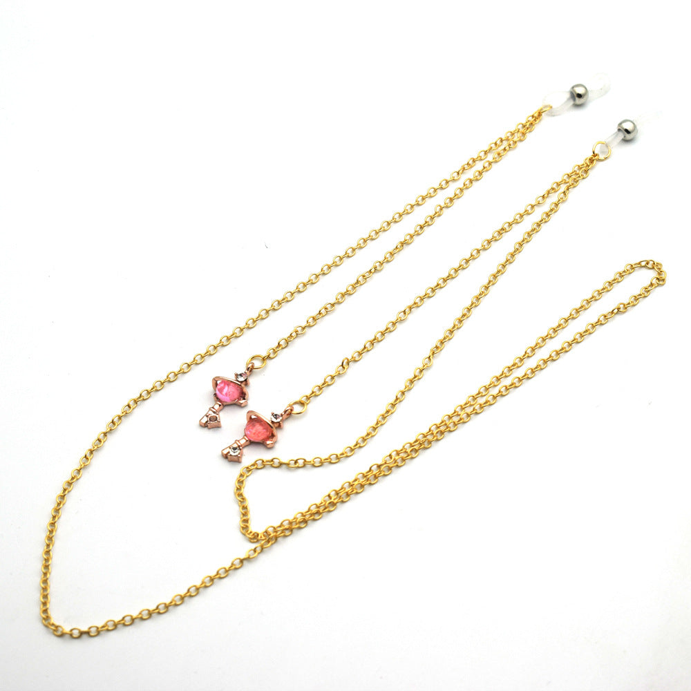 Elegante Zweifarbige Brillenkette Brehn