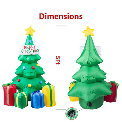 Aufblasbarer Weihnachtsbaum mit Geschenken