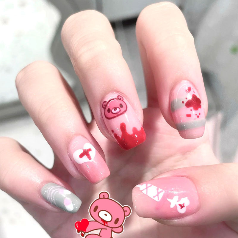 Verspielt Charakter-Themen Press-On Nagelkunst Set Brehn