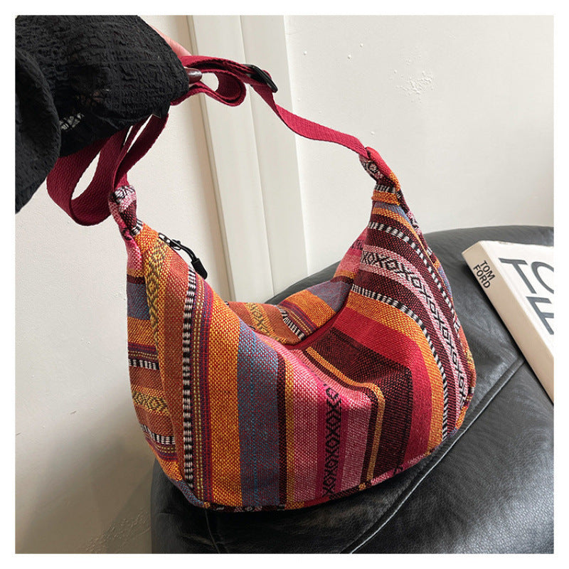 WoBohemian Ethnisches Muster Hobo Tasche Brehn