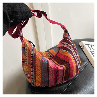 WoBohemian Ethnisches Muster Hobo Tasche Brehn