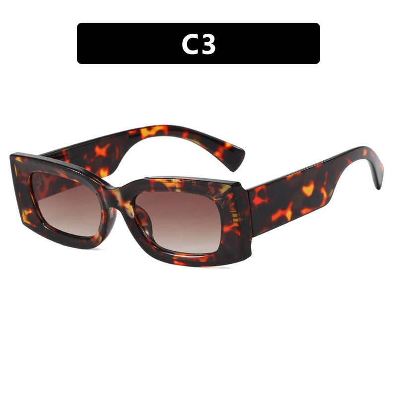 Damen modische quadratische Sonnenbrille mit transparentem Rahmen und schützendem UV-Filter Brehn