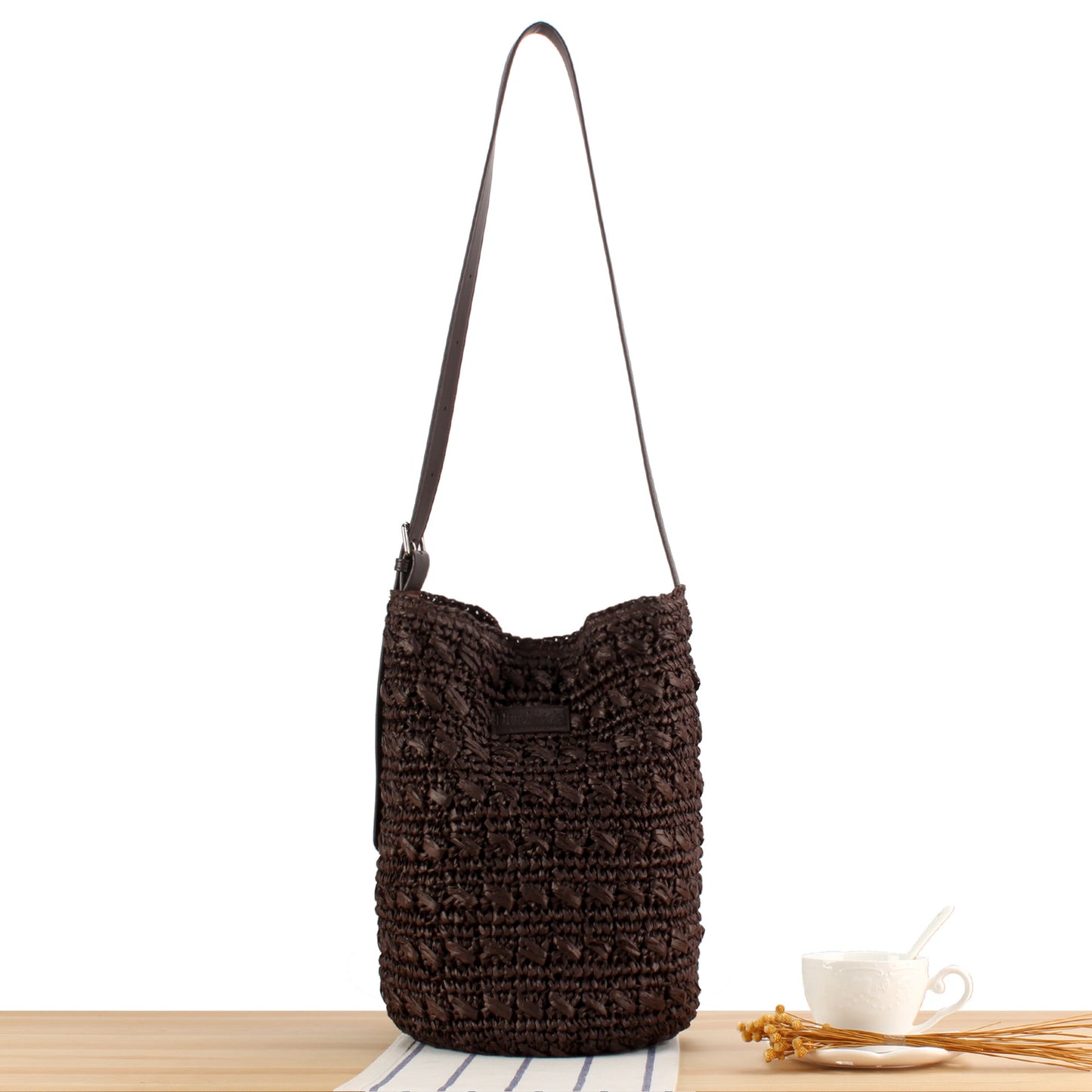Schultertasche mit Modernem Makramee-Design Brehn