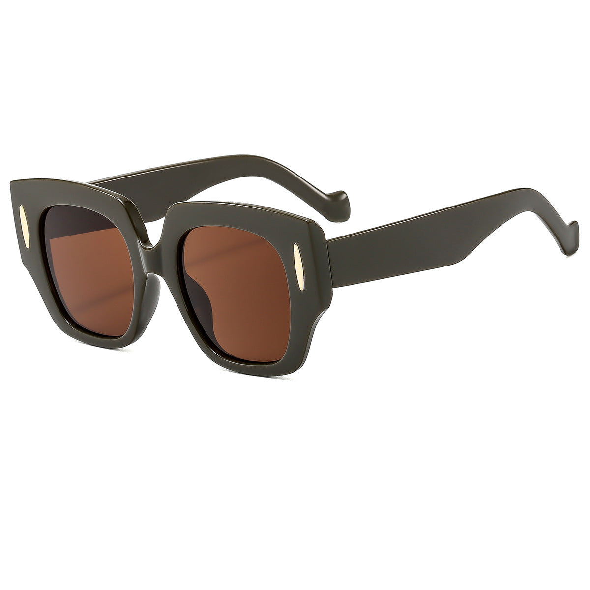 Damen Geometrische Oversized Sonnenbrille mit luxuriösem Akzent Brehn