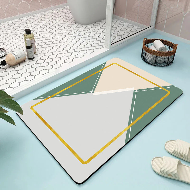 Abstrakte geometrische Badematte