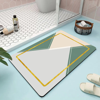 Abstrakte geometrische Badematte