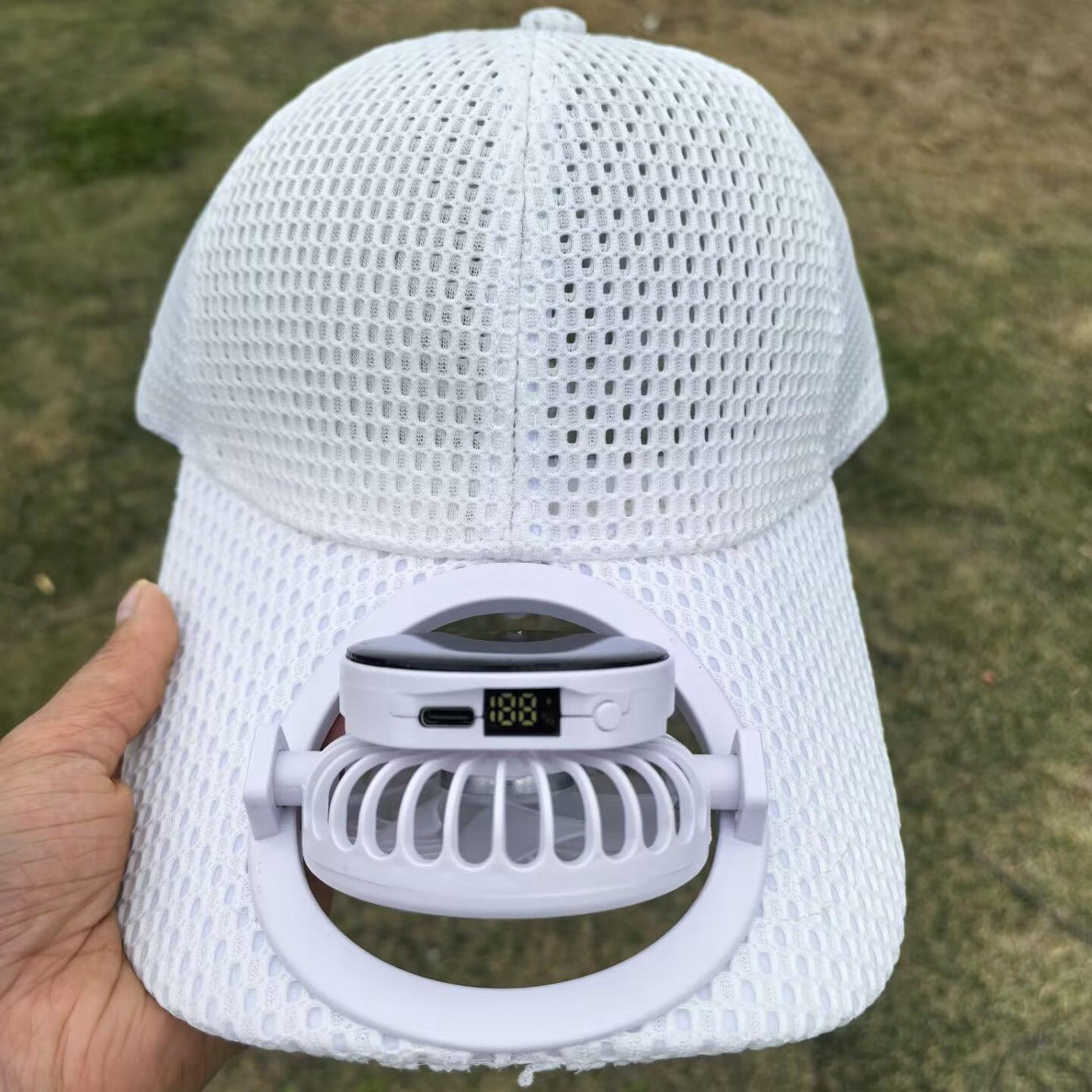 Atmungsaktive Sportmütze mit abnehmbarem USB-Lüfter Brehn