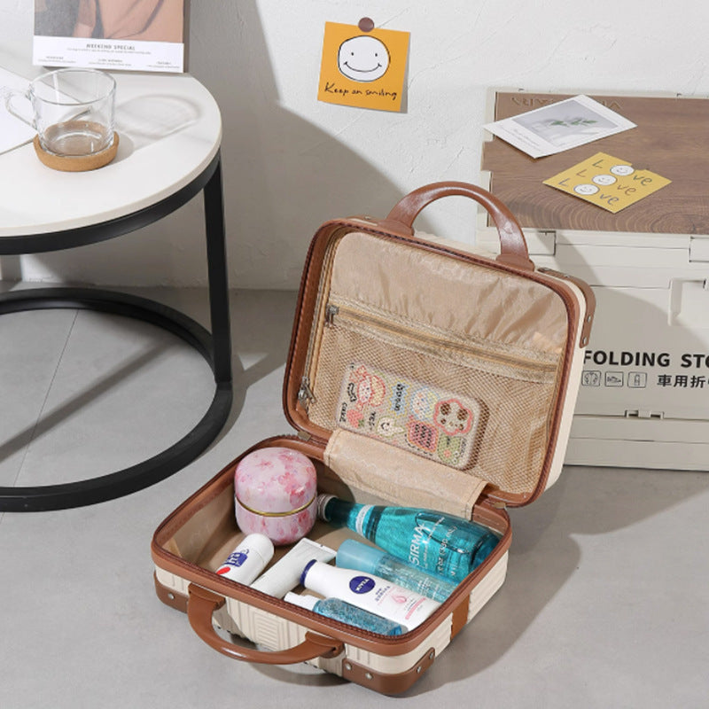 hartschalen kosmetik reisetasche mit doppelten obergriffen und verstärkten eckenprotektoren Brehn