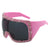 Damen Sportliche Oversized-Sonnenbrille mit Strassverzierungen Brehn