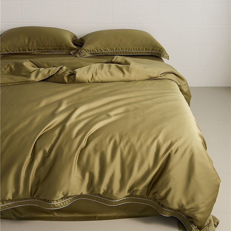 Luxuriöses glattes Satin-Bettwäsche-Set