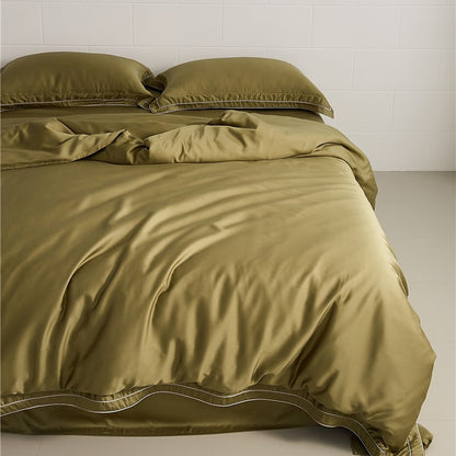 Luxuriöses glattes Satin-Bettwäsche-Set