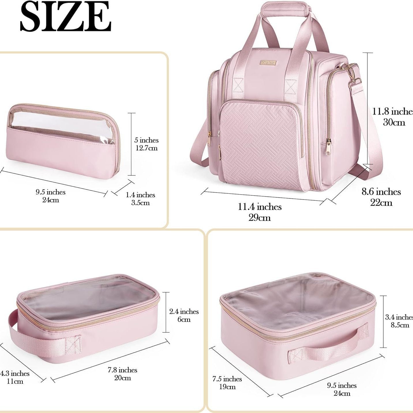 Kosmetiktasche mit Mehreren Fächern Brehn