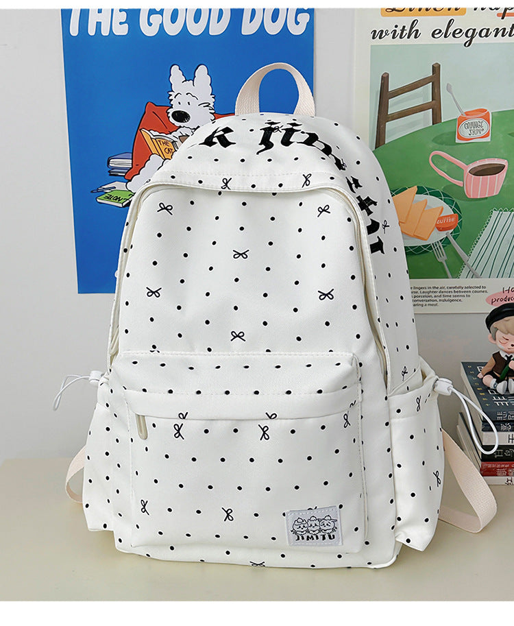 Lässiger Punktedruck Schulrucksack