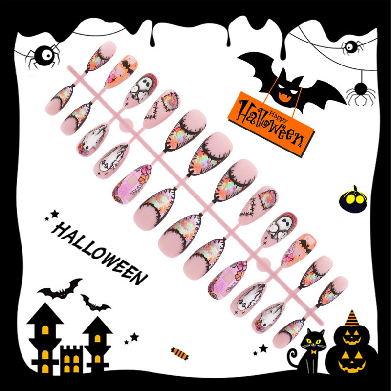 Kunstnagelset mit kreativen Geister- und Halloweenmotiven Brehn