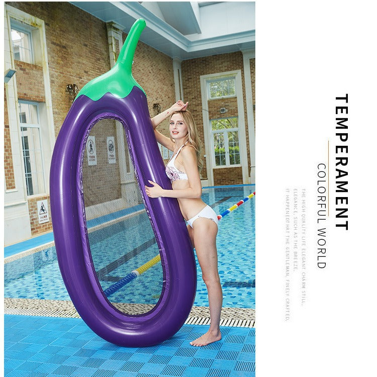 Damen Aufblasbarer Schwimmring mit Auberginen-Design Brehn