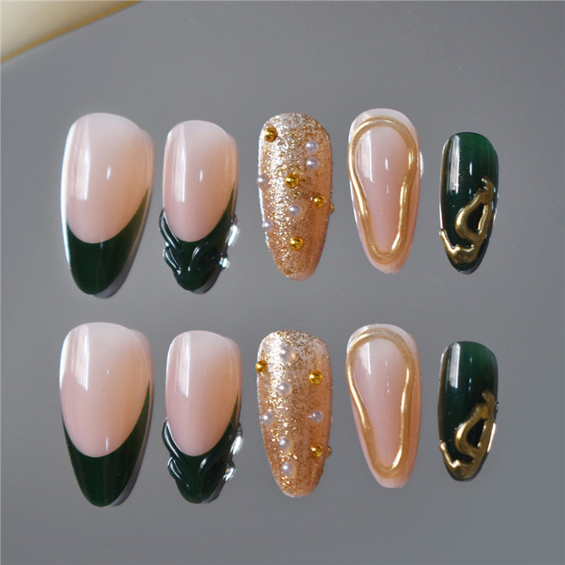 Glamouröse Dekorative Press-On Nagelkunst Brehn