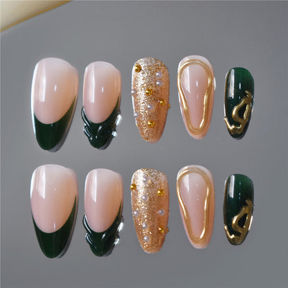 Glamouröse Dekorative Press-On Nagelkunst Brehn